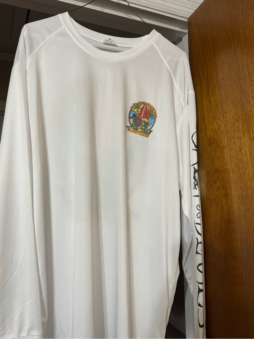 PARAGON White Long Sleeve Graphic Performance Shirt